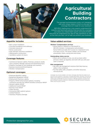 Agriculture Building Contractor Sell Sheet